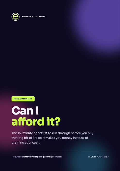 Cover of the free checklist: Can I afford it?